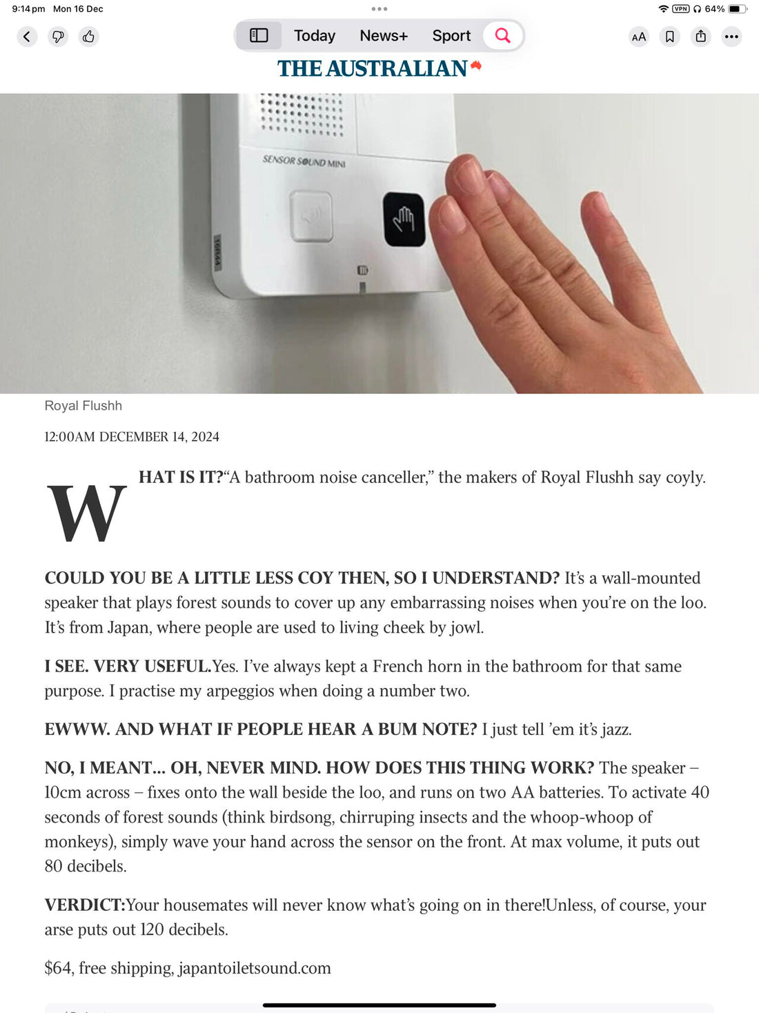 As seen In Weekend Australian Dec 14 2024